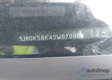 2003 Jeep Liberty Limited Edition z USA, uszkodzony, nr VIN 1J8GK58K43W670964